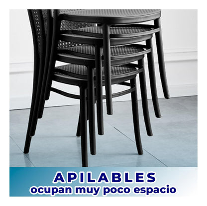 Pack 4 Sillas De Comedor Con Agujero Arya