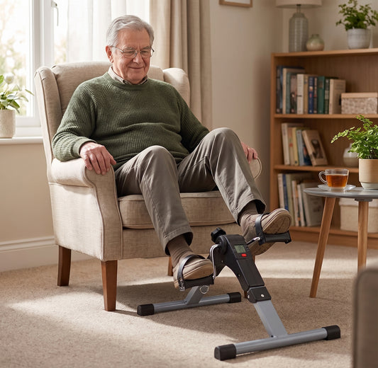 Pedalera Ejercitadora Rehabilitación Manos y Pies con Pantalla LCD Compacta