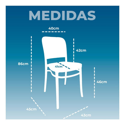 Pack 4 Sillas De Comedor Con Agujero Arya