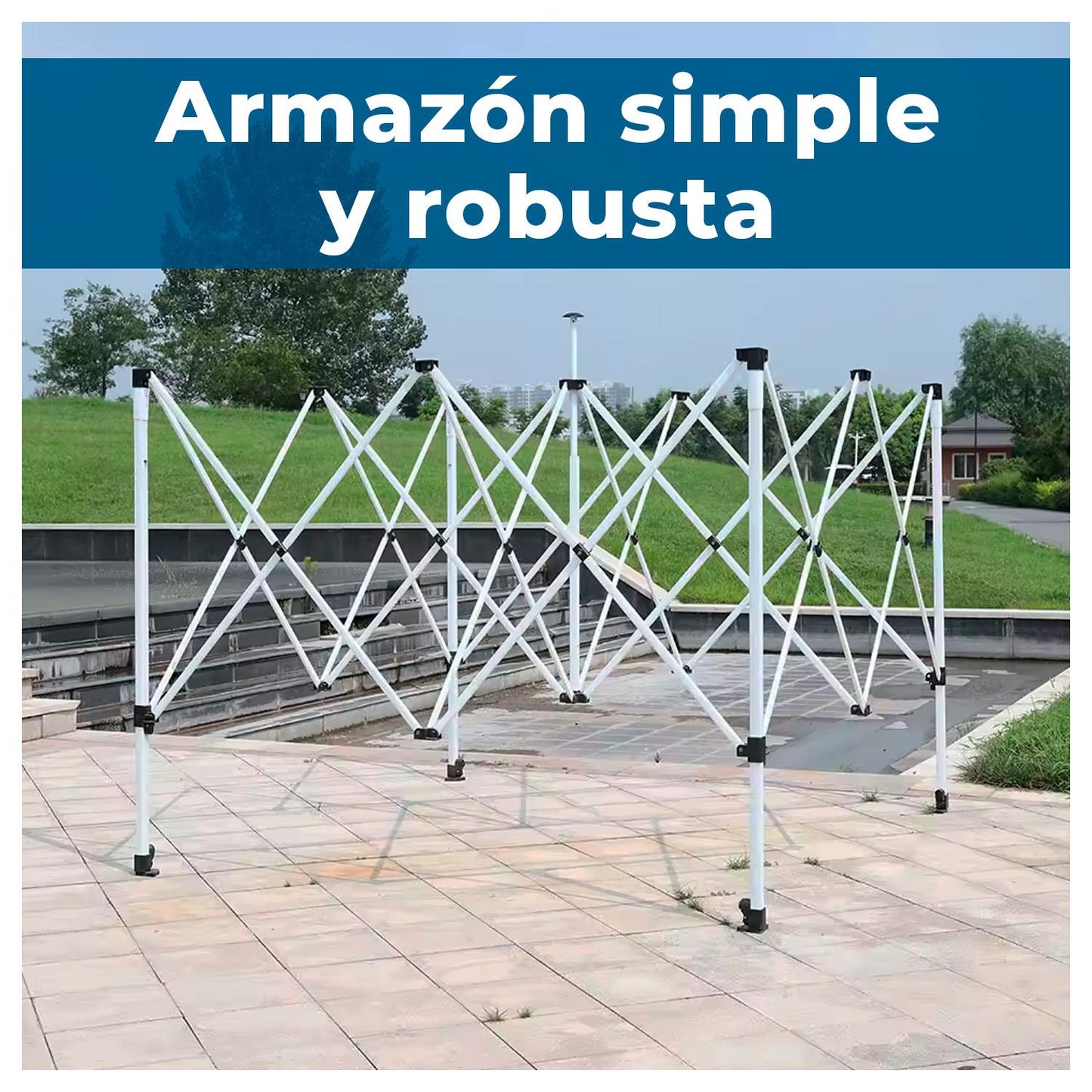 Toldo Plegable Impermeable 3x3 – Montaje Rápido y Resistente al Clima