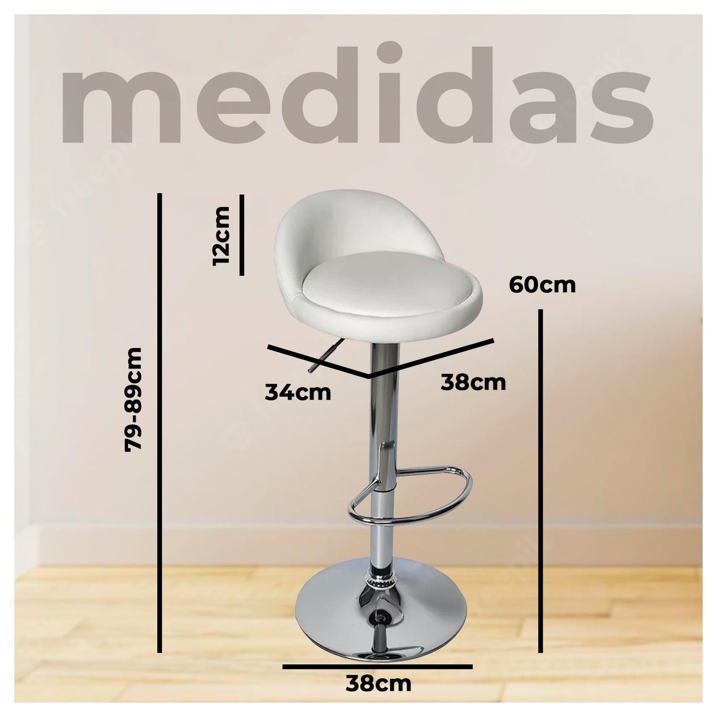 Pack 6 Sillas Piso Bar Taburete