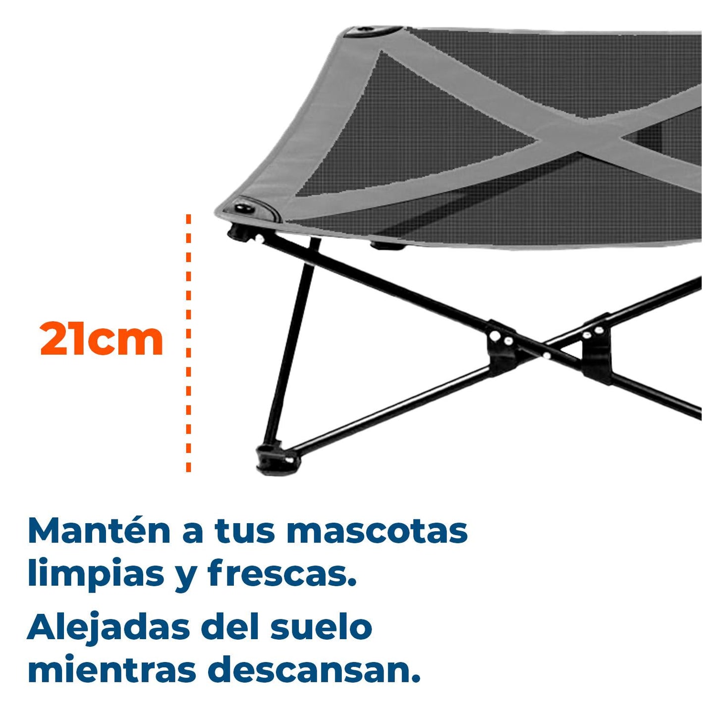 Cama Trampolín Elevada para tu Perro con Malla Transpirable