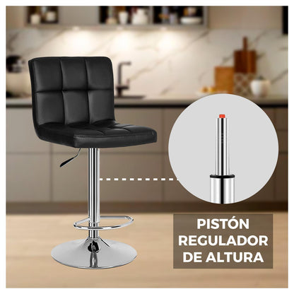 Pack 8 Silla Piso Bar Taburete Con Respaldo