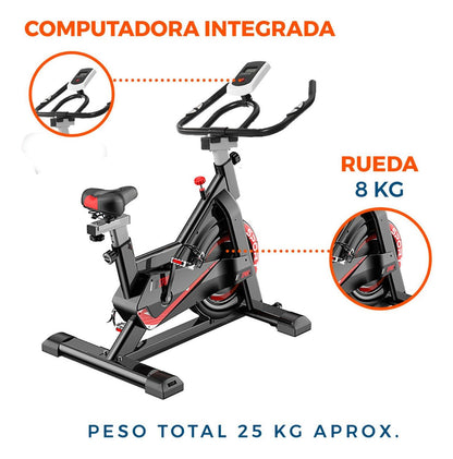 Bicicleta Spinning 707 Volante Inercia 8 Kg