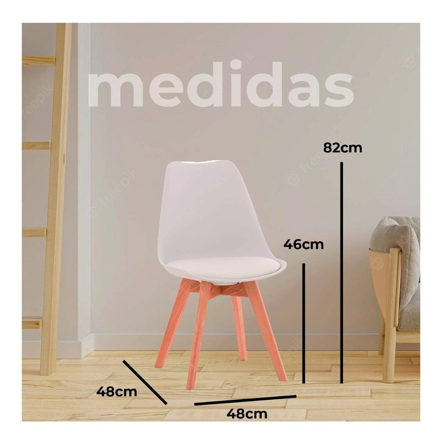 Juego De Comedor Cuadrado Con 4 Sillas Eames