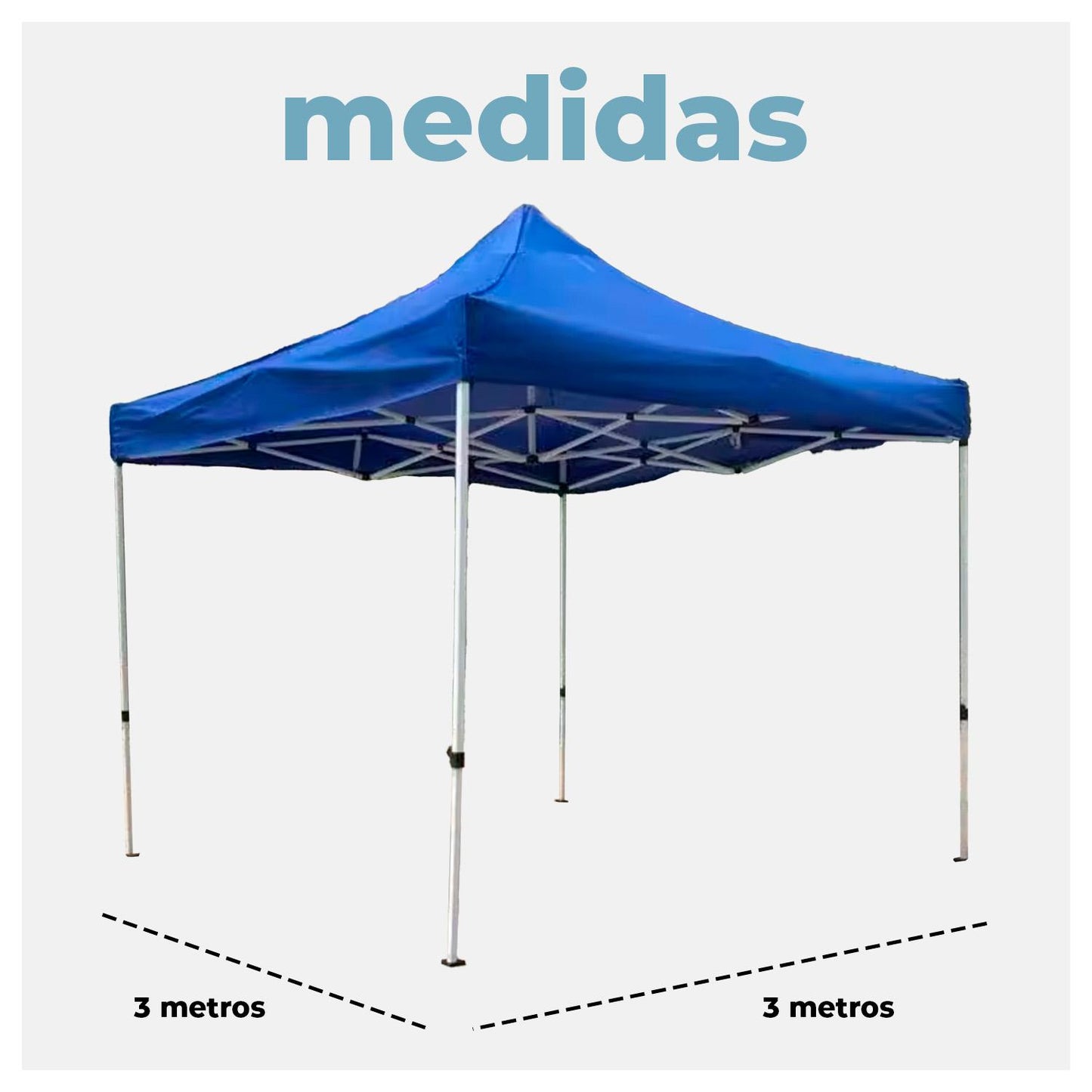 Toldo Plegable Impermeable 3x3 – Montaje Rápido y Resistente al Clima