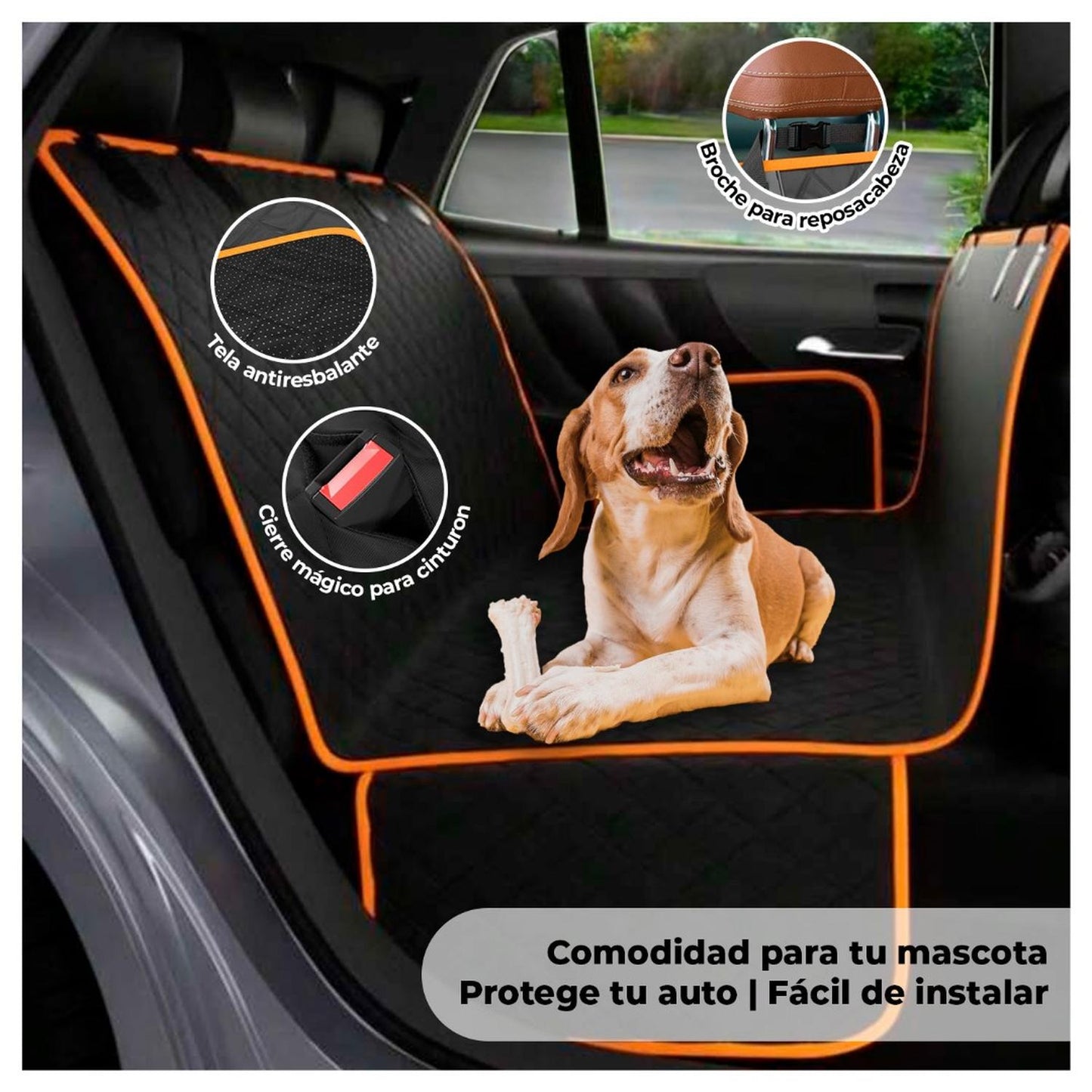 Funda Cubre Asiento de Auto Impermeable para tus Mascotas