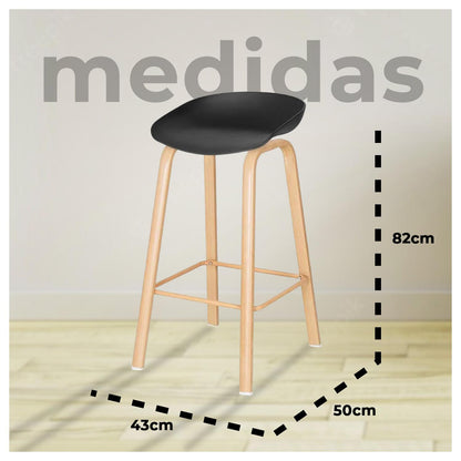 Silla Taburetes Altas De Bar Con Patas De Metal