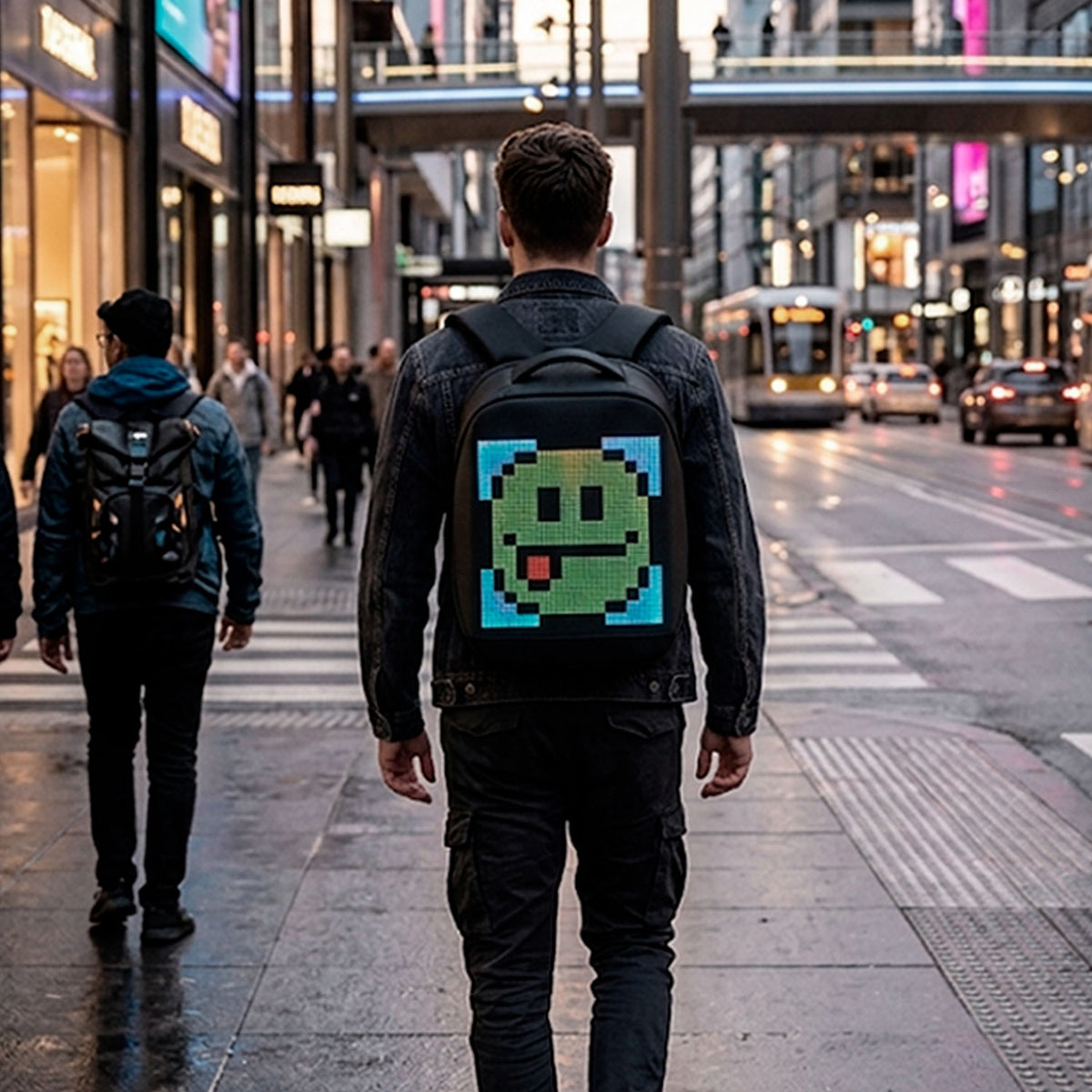 Mochila Inteligente con Pantalla LED y Power Bank Expresa Tu Estilo